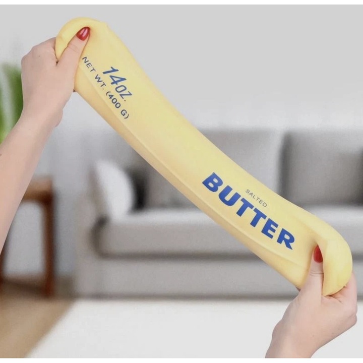 Jucarie Antistres NeeDoh Butter Schylling, Textura Ultra-Moale "Ca Untul", Squishy Senzorial, 26 CM