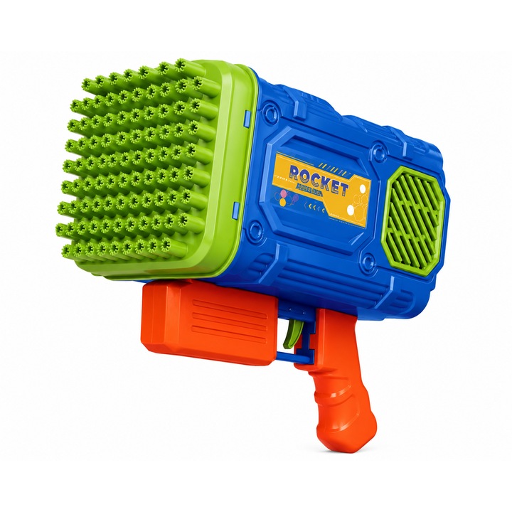 ZANOX Géppuska Típusú Szappanbuborék Játék, Kék Lime Zöld & Narancssárga, 100ml Utántöltővel