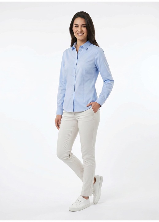 Pako Lorente női üzleti ing, Slim Fit, világoskék, 100% pamut, Világoskék