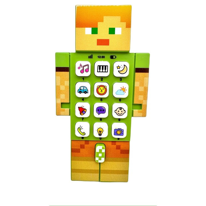 Телефон Minecraft играчка Pixel Boy със звуци и светлини