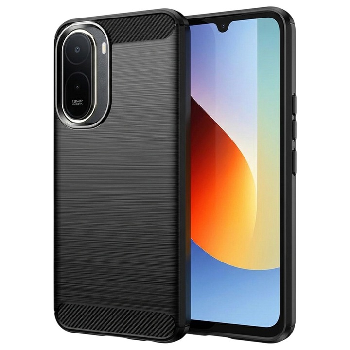 Husa Carbon Resistance Xiaomi Redmi A7 Pro 4G-hez, Ütésálló Optimalizálás, Hosszú Távú Tok, Fekete
