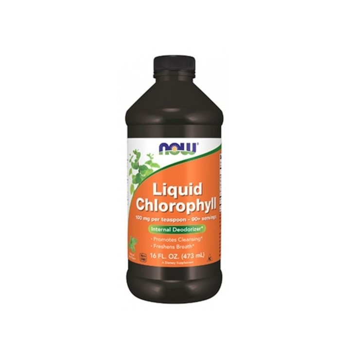 Хранителна добавка за поддържане на енергията и общото състояние, NOW Foods, Chlorophyll Liquid (течен хлорофил) 473 ml