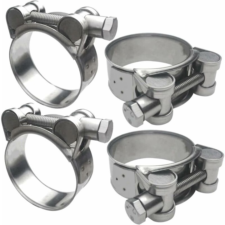 304 rozsdamentes acél tömlőbilincsek, 4 darabos, állítható tömlőbilincsek 64-67 mm építőipari teherautókhoz, hajókhoz, motorkerékpárokhoz stb.