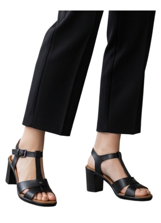 Sandale cu toc 9671-5negru 126187, Negru
