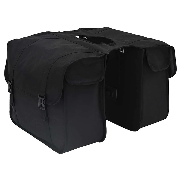 Geanta de bicicleta vidaXL, Negru 40 x 18.5 x 35 cm Poliester