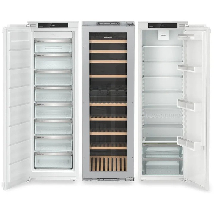 Combina frigorifica incorporabila Side by Side Liebherr IXRFW 5100 Pure, NoFrost, EasyFresh, 780 l, Vitrina vinuri, VarioSpace, SuperCool
