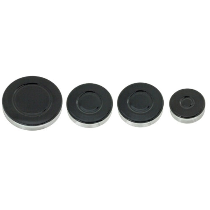 Set arzatoare si capace flacara pentru aragaz Belling, 55x18mm, 75x18mm, 100x18mm