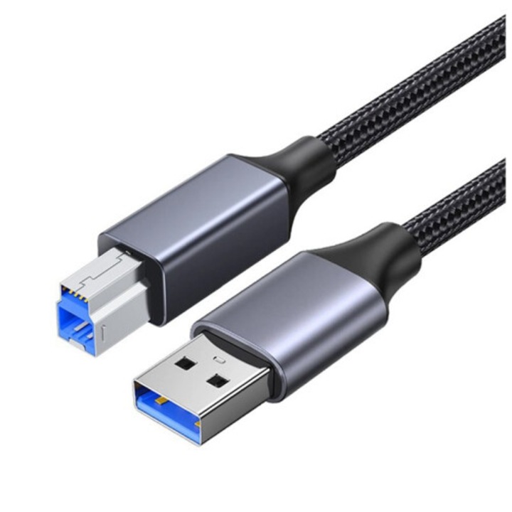 USB 3.0 кабел тип B към A, 2м, черен