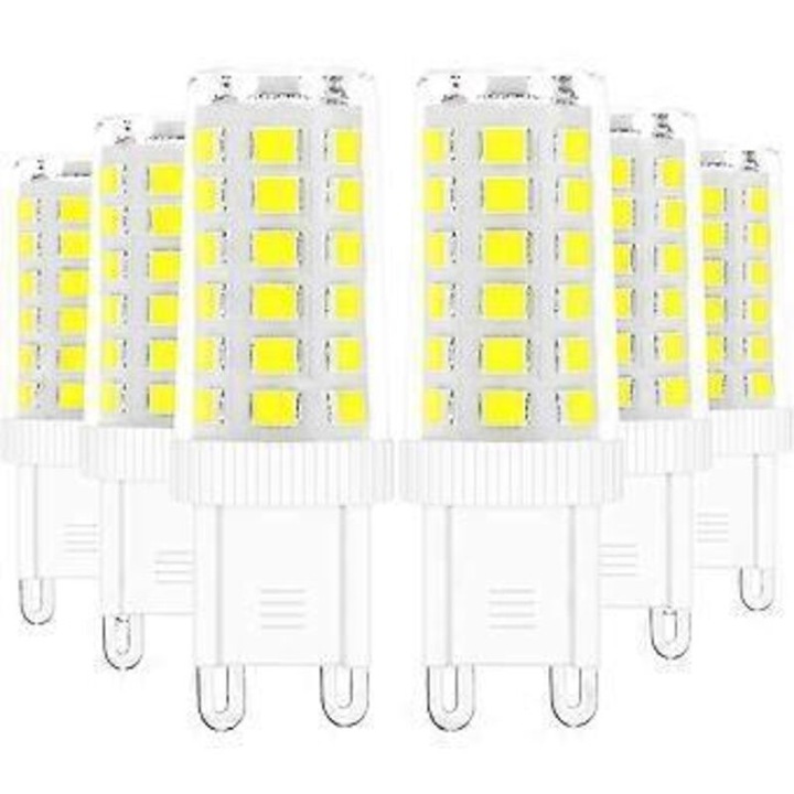 G9 LED izzó 5W 6000K hideg fehér, 6 db-os szett