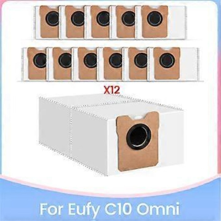Sac de praf pentru aspirator robot C10 Omni, set 14 buc, alb, 4 straturi, 30x40cm