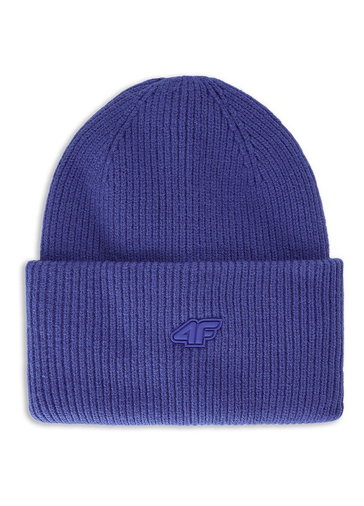 Унисекс шапка 4F beanie, синя, удобна, 56-58см