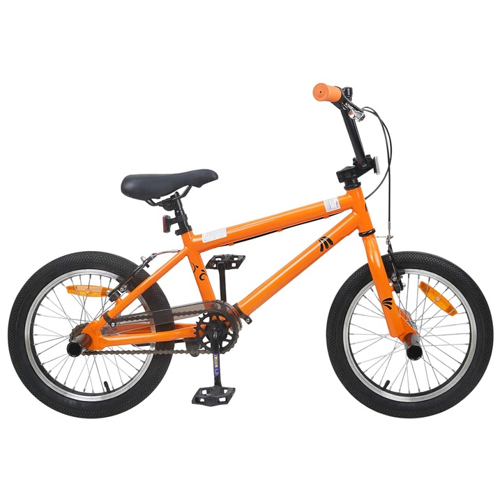 BMX 16 Inci pentru 5-8 ani vidaXL, Portocaliu