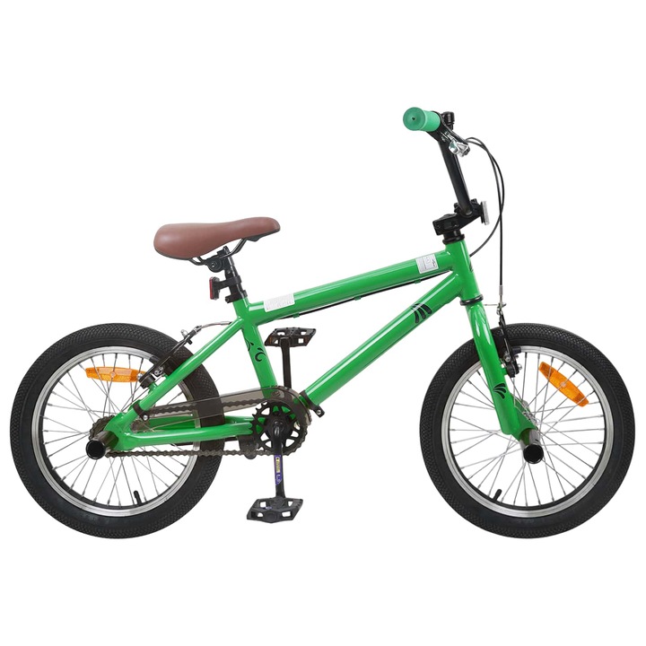 BMX 16 Inci pentru 5-8 ani vidaXL, Verde