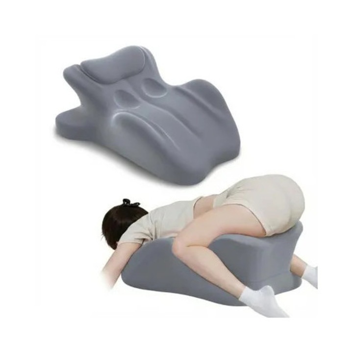 Többfunkciós ergonomikus párna, memóriahab, szürke, 27°