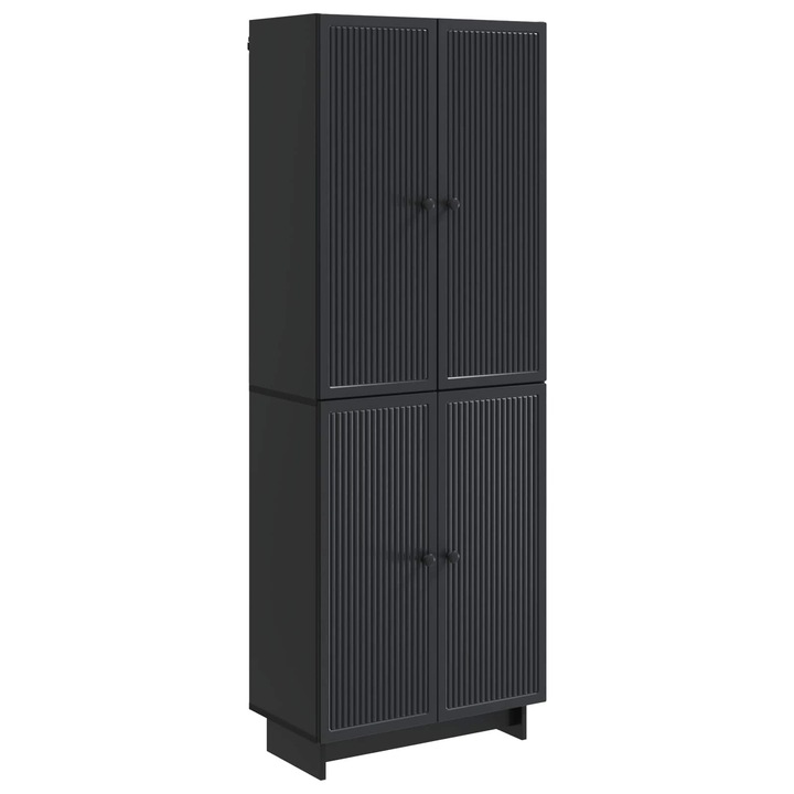 Set de Dulapuri 2 pcs vidaXL, Negru 66 x 34, 5 x 90 cm Lemn prelucrat