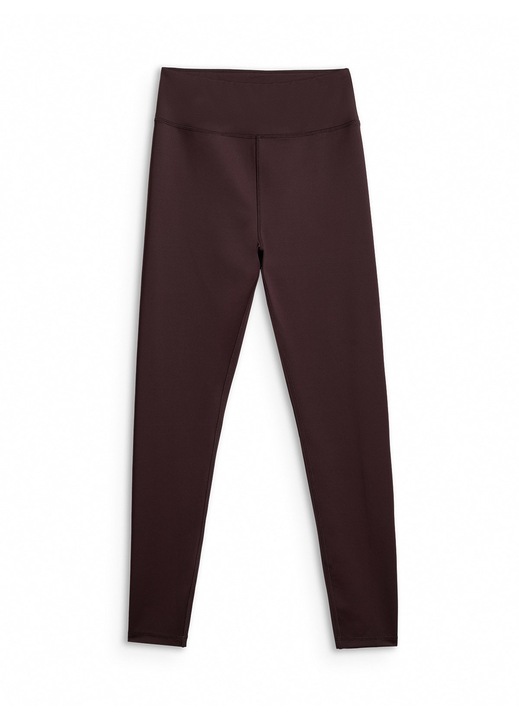 Colanti dama, 4F, slim fit, talie inalta, lungime completa, maro, 2XL INTL