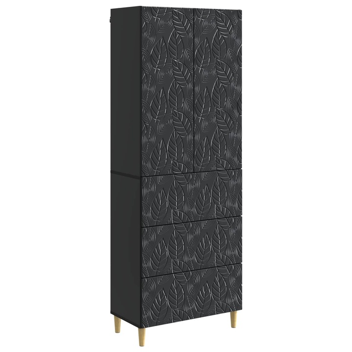 Set de Dulapuri 2 pcs vidaXL, Negru 66 x 34, 5 x 90 cm Lemn prelucrat