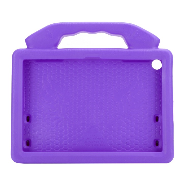 Husa tableta EVA, mov, cu maner si suport pliabil, 8 inch