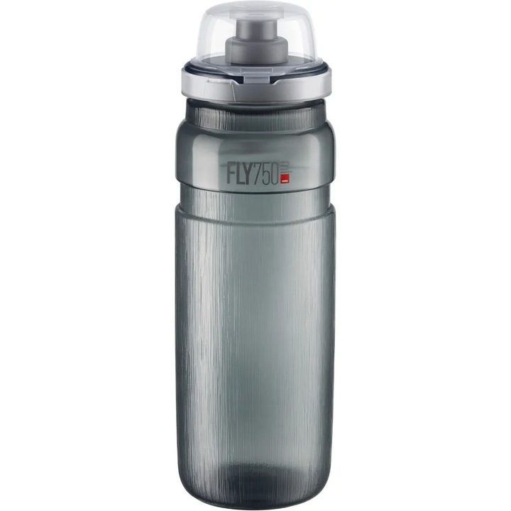 Bidon apa Elite Fly Tex, 750ml, grip, fumuriu