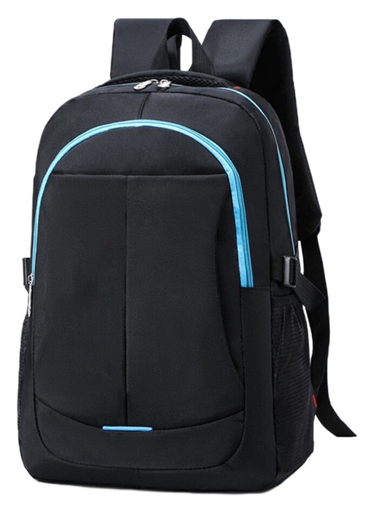 Rucsac laptop barbati, capacitate mare, rezistent apa, albastru, 43x32x14cm