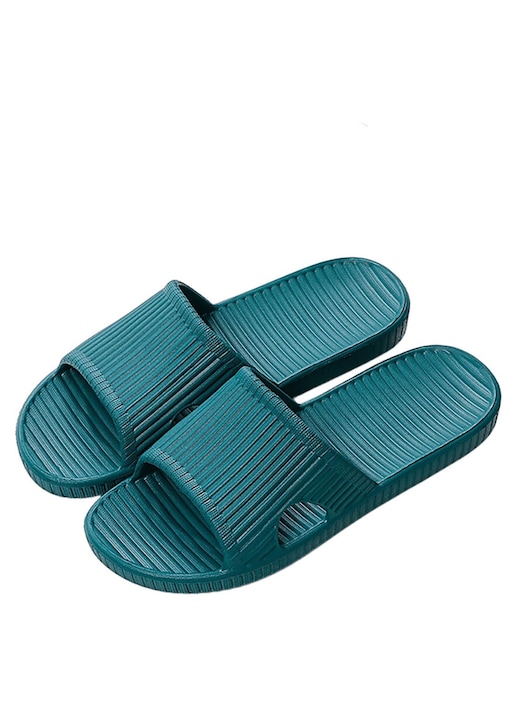 Papuci pentru piscina/plaja, unisex, spuma EVA, Verde, 44 EU