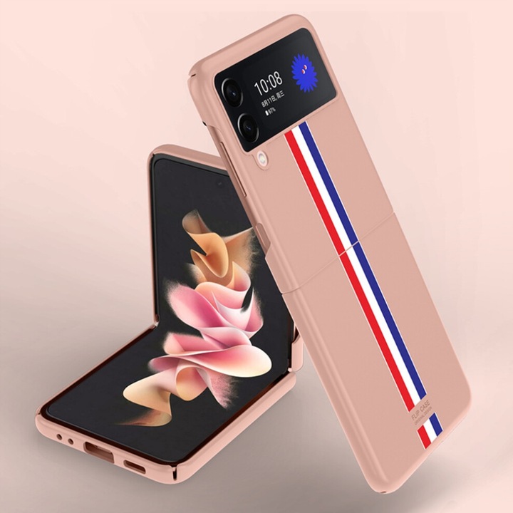 Husa pliabila pentru Samsung Galaxy Z Flip 3, protectie completa, negru