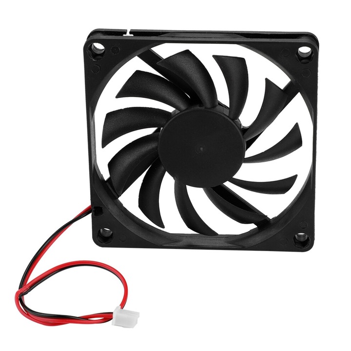 Csendes ventilátor hidraulikus csapágyakkal, hűtés, fekete, kompakt