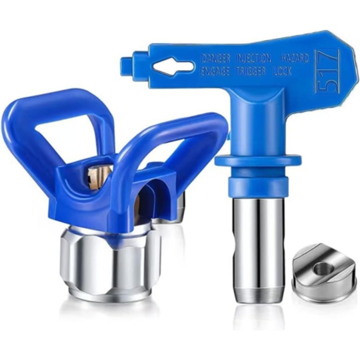 Set duze vopsire metalice 517, 3 piese, argintiu-albastru, 10x12cm