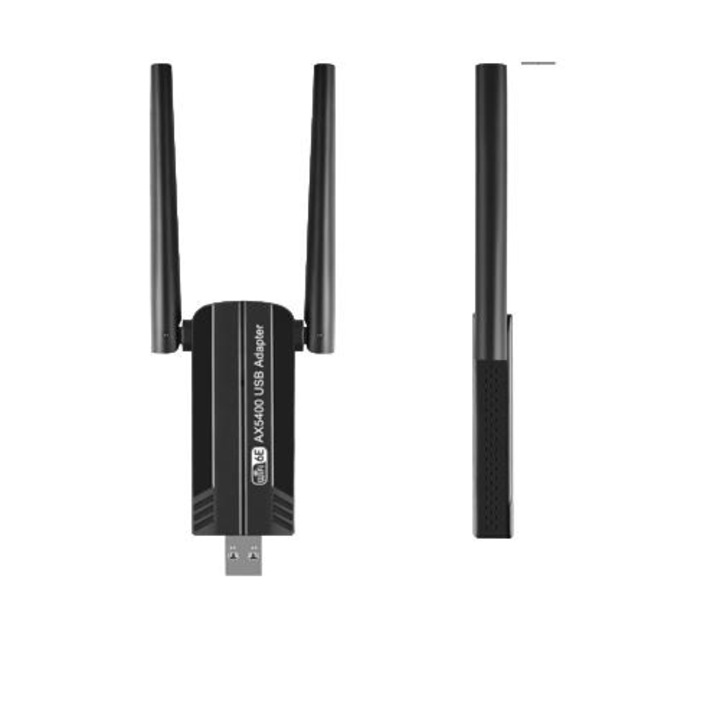 USB WiFi 6E AX5400 adapter fekete műanyag