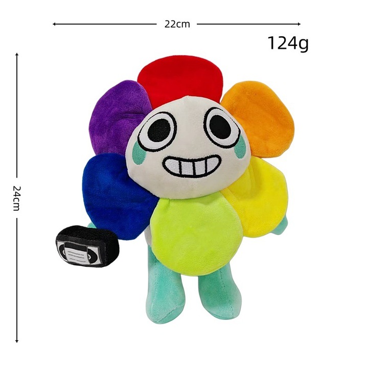 Dandys World plüssbaba, CD modell, színes virágok