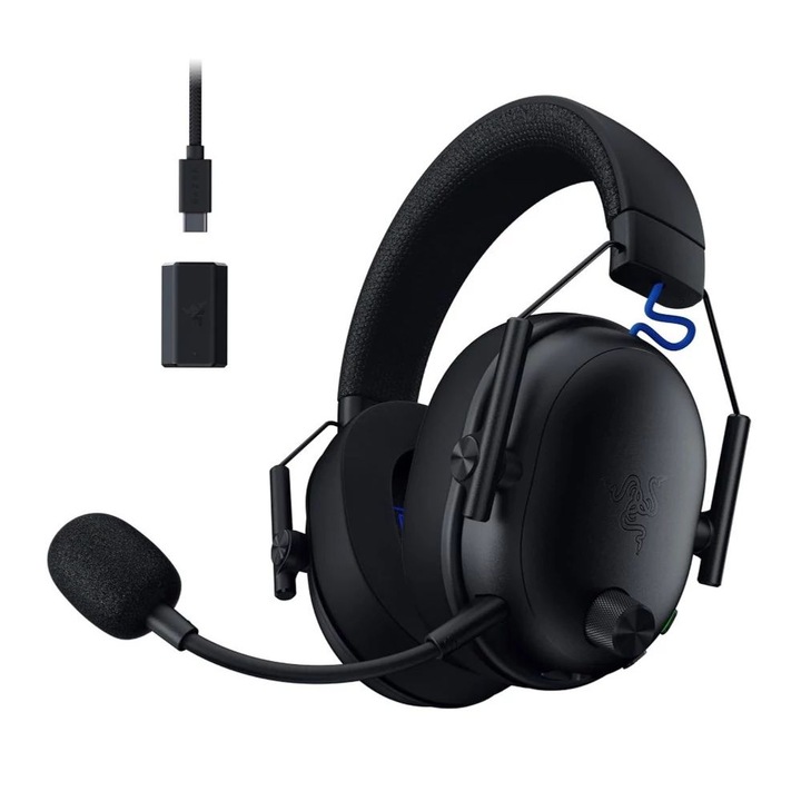 Casti wireless Razer Blackshark V3, negru, Bluetooth, microfon
