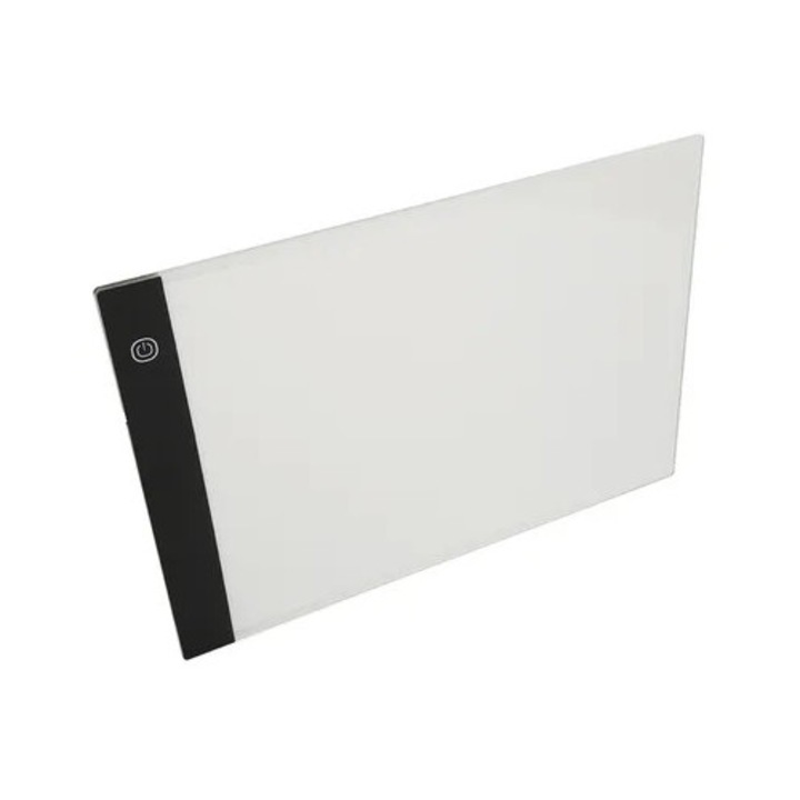 Мултифункционална LED дъска за рисуване 47x34.5x0.5cm, USB, акрил, бяла