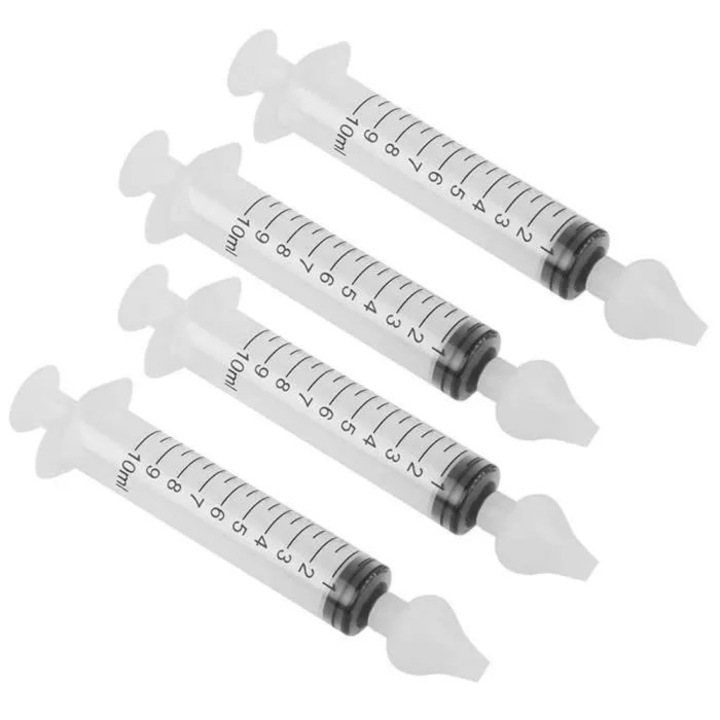 Hordozható orrszívó 10ml, 2 darabos szilikon készlet, fehér