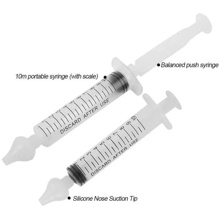 Aspirator nazal set 4 piese silicon lavabil pentru copii
