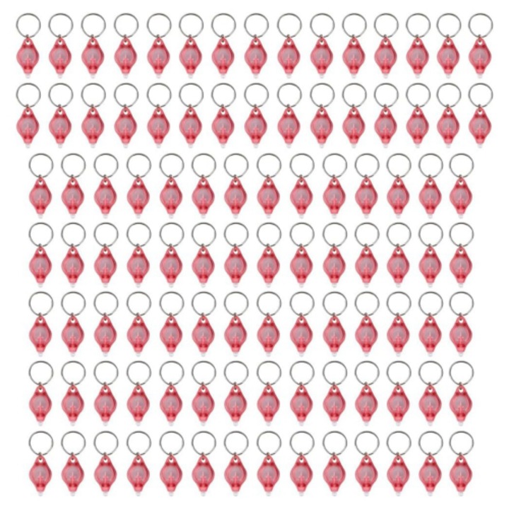 Lanterna kulcstartó UV mini LED 395nm hordozható fekete 4x2cm szett 100 darab