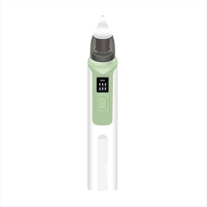 Aspirator nazal pentru copii, silicon si PP, verde deschis/alb