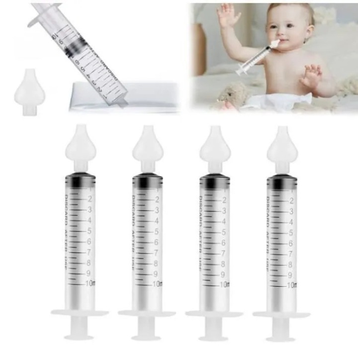 Set 4 aspiratoare nazale, silicon, reutilizabil, non-toxic, alb