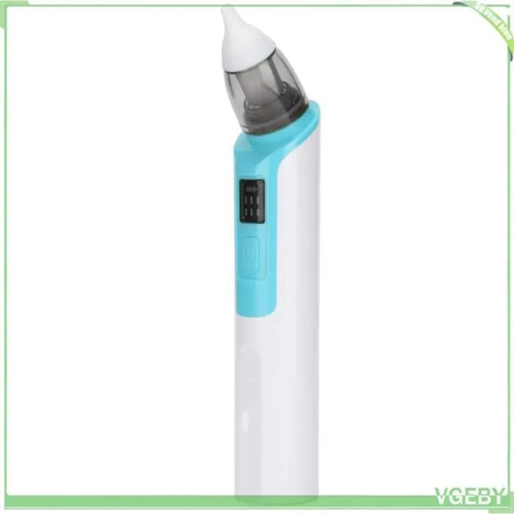Aspirator nazal bebelusi, silicon moale, detasabil, impermeabil, alb/albastru