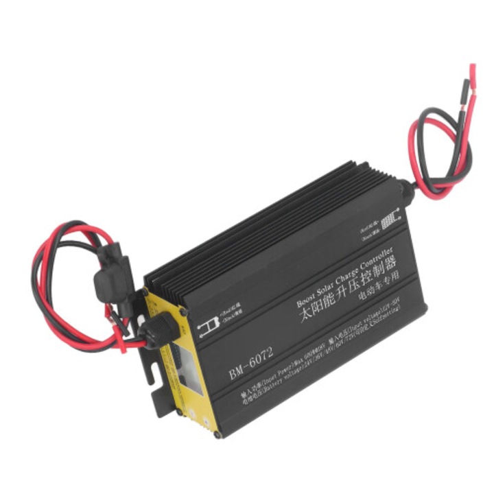 Controler incarcare solara MPPT 600W 12-50V la 72V, afisaj LCD, aluminiu, 33A, 24x36x48x60x72V