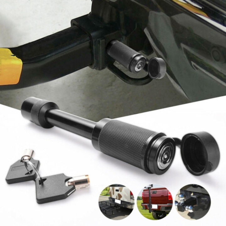 Lacat remorca aluminiu 5/8in cu chei, universal, argintiu