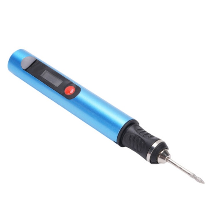 Pix electric gravare multifunctional cu ecran LCD, albastru, 500mAh