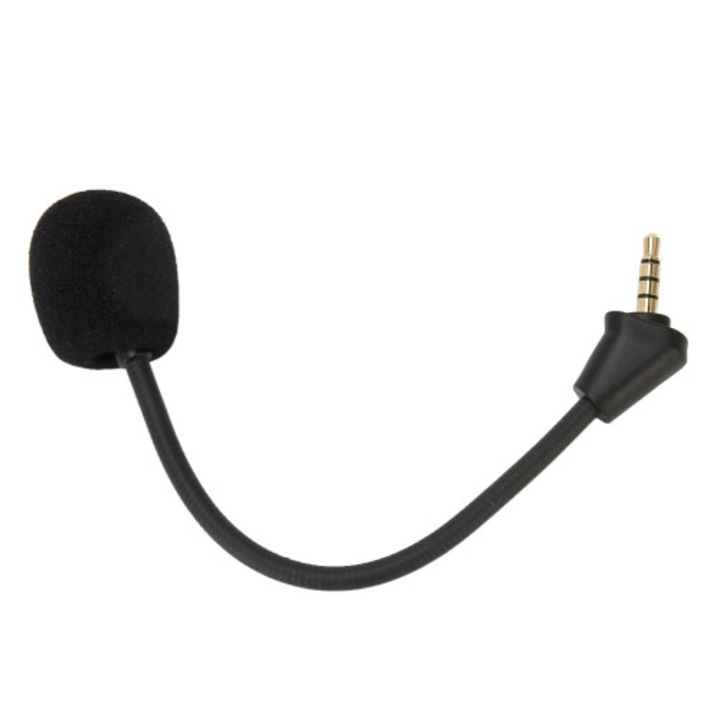 Játék mikrofon csere, 3.5mm forgatható, körsugárzó, ezüst, univerzális