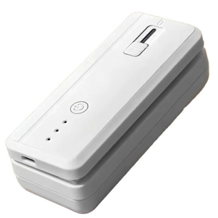 Aparat de sigilat mini portabil 2-in-1, USB, roz-alb, compact