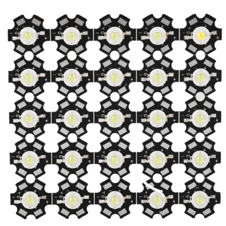 Bec LED spot 25 darab beépített chip fehér 10000-15000K 1.9x1.9cm