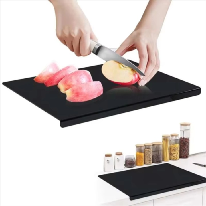 Tocator acrilic negru gros, cu margine, 60% mai gros, 30x40cm