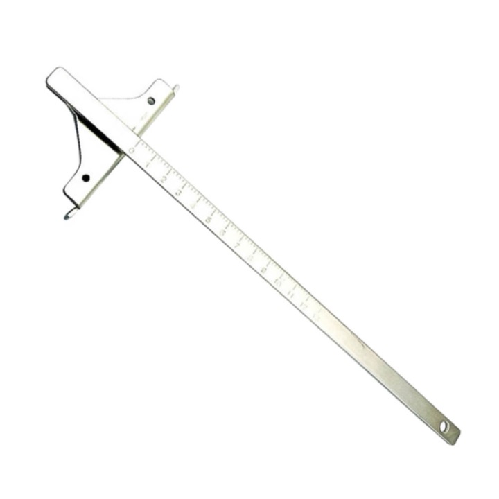 Ghid lateral pentru fierastrau circular/rigla de ghidare 381091-00, compatibil cu DW936/DC300/DC310/DC390K/DC390B/DCS391B, metal, cu surub opritor rotund si arc, Argintiu, 1 buc