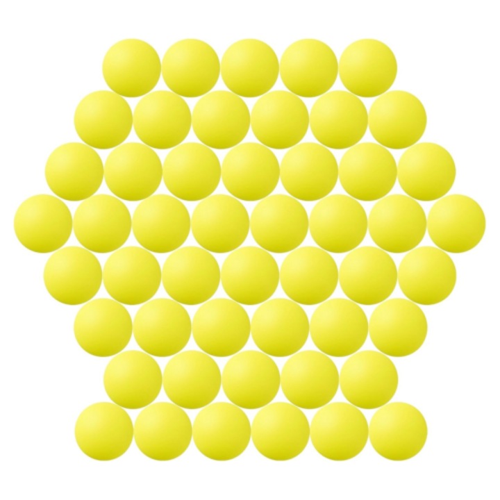 Sárga pingpong labdák 40mm, 50 db-os szett, műanyag
