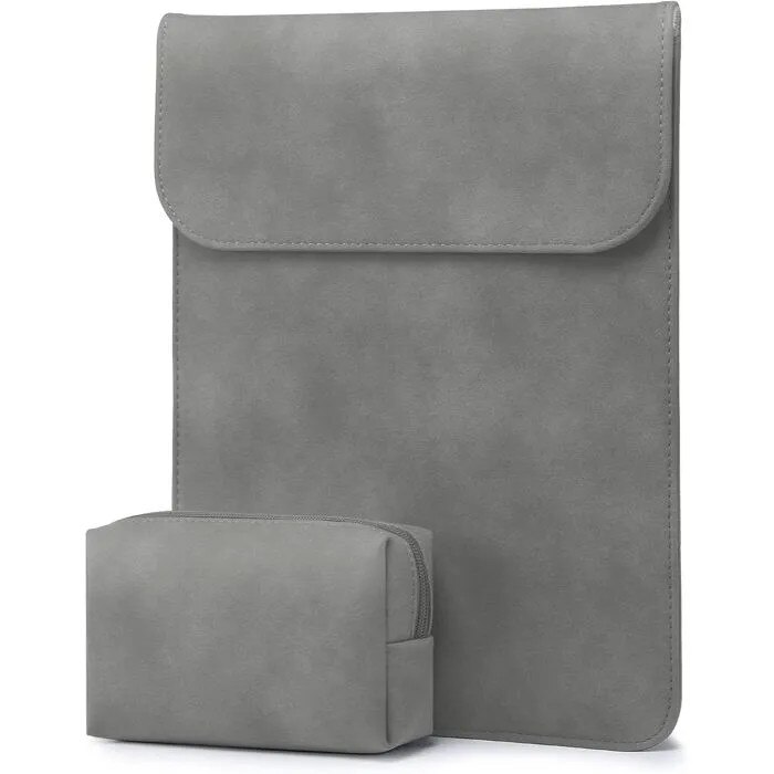 Husa laptop 14 inch set 2 piele PU subtire unisex