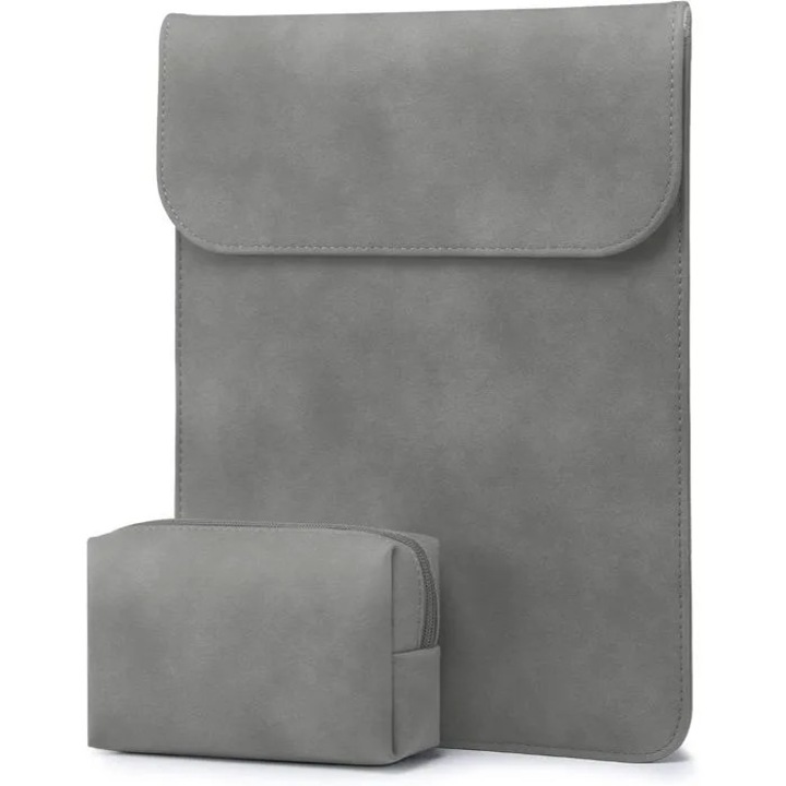 Husa laptop 14 inch set 2 piele PU subtire unisex