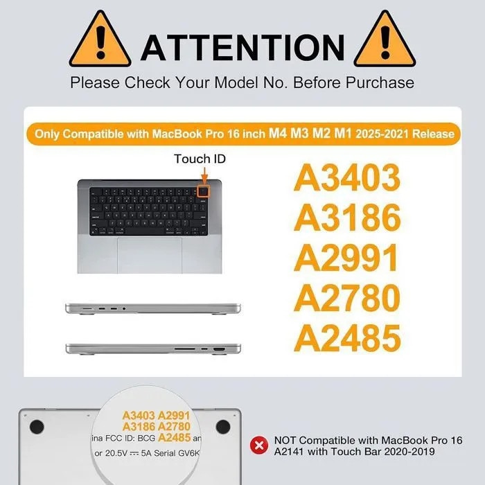 Husa protectoare hard PC verde translucide pentru MacBook Pro 16 inch 2021-2026